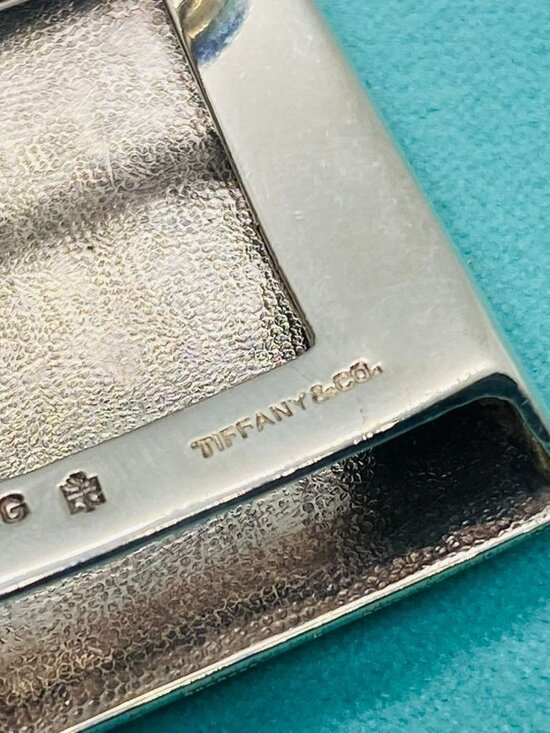 Tiffany & Co Sterling Silver 925 Engine Tuned Buckle Leather Belt main image 11